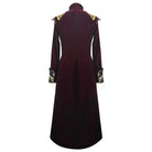 DEVIL FASHION Men's Goth Jacquard Dovetail overcoat Red