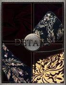 DEVIL FASHION Men's Goth Jacquard Dovetail overcoat Red