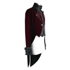 DEVIL FASHION Men's Goth Jacquard Short Dovetail Coat