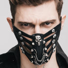 DEVIL FASHION Men's Goth Skull Face Muzzle Mask