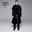 Chaqueta larga con cremallera delantera y cuello alto de Goth para hombre