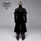 Chaqueta larga con cremallera delantera y cuello alto de Goth para hombre