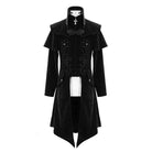 Chaqueta larga con cremallera delantera y cuello alto de Goth para hombre