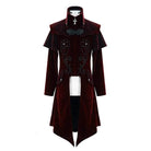 Chaqueta larga con cremallera delantera y cuello alto de Goth para hombre