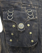 Men's Goth Stand Collar Rivets Waistcoat