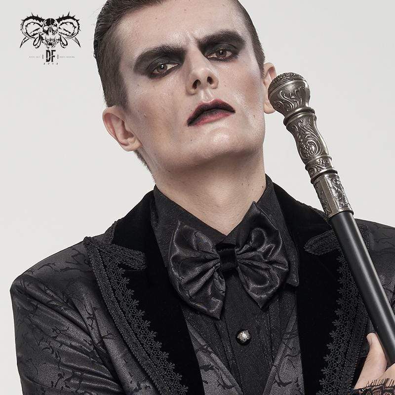 DEVIL FASHION Men's Gothic Bowknot Necktie Black