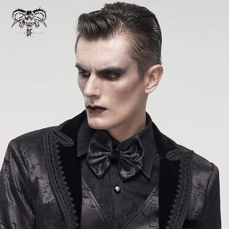 DEVIL FASHION Men's Gothic Bowknot Necktie Black