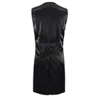 DEVIL FASHION Herren Gothic Cashew Bedruckte Schwalbenschwanzweste Blau