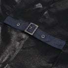 DEVIL FASHION Herren Gothic Cashew Bedruckte Schwalbenschwanzweste Blau