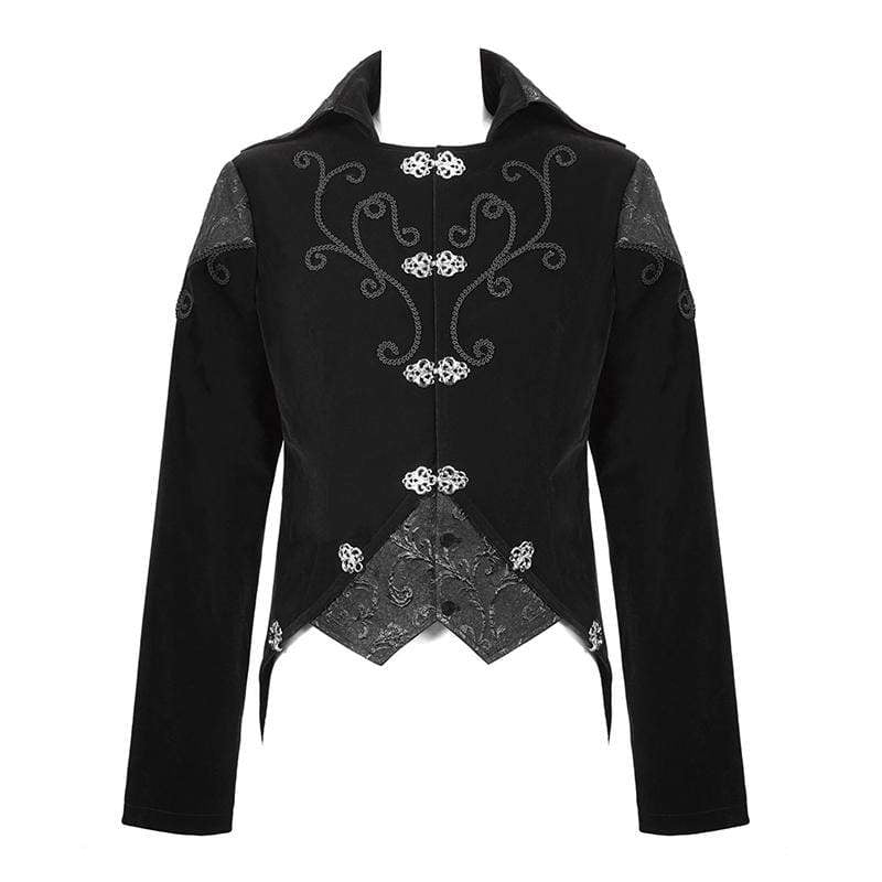Men's Gothic Chinese Button Velet Jackets
