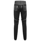DEVIL FASHION Herren Gothic Distressed Kunstlederhose