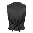DEVIL FASHION Herren Weste im Gothic-Stil mit Prägung und Brosche, Schwarz