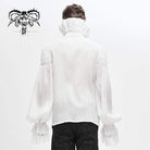 Men's Gothic Falbala Collar Ruffles Puff Sleeves Shirts With Beads