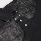 DEVIL FASHION Men's Gothic Faux Leather Splice Multi-pocket Pants
