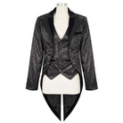 DEVIL FASHION Men's Gothic Floral Swallow-tailed Coat Black
