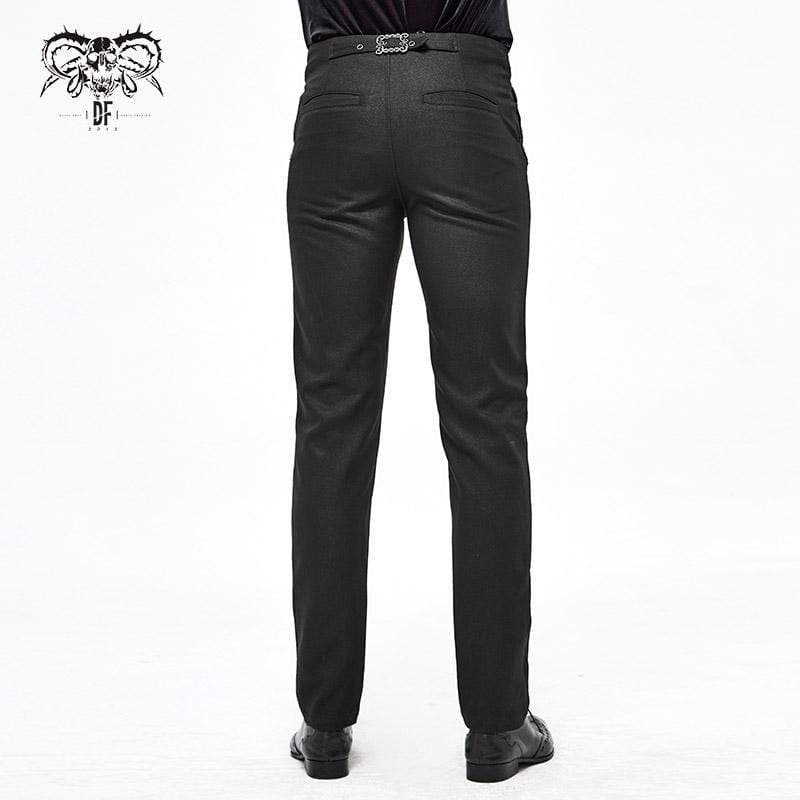 Men's Gothic Front Zip Suit Pants