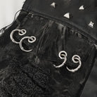 DEVIL FASHION Herren-Weste im Gothic-Stil, Netzstoff, mit Nieten, Used-Look