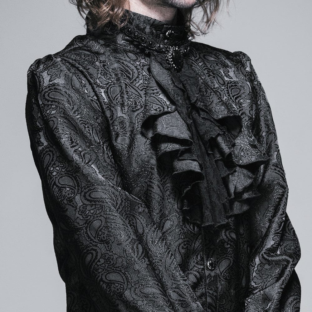 DEVIL FASHION Men's Gothic Multilayer Lace Neckwear