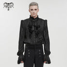 DEVIL FASHION Herren Gothic-Hemd mit Puffärmeln und Rüschen