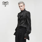 DEVIL FASHION Herren Gothic-Hemd mit Puffärmeln und Rüschen