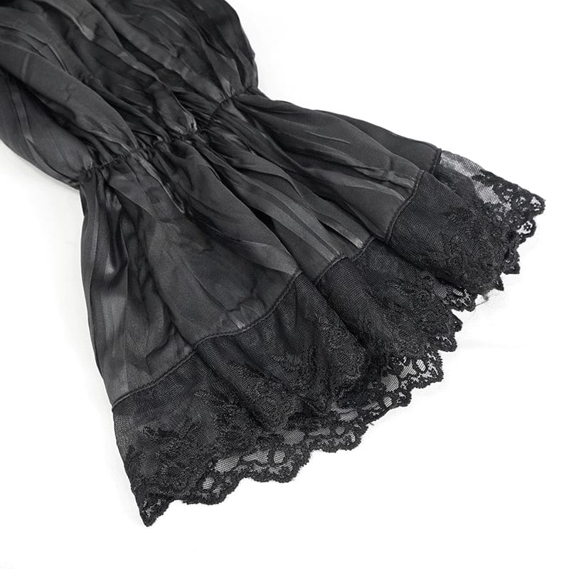 DEVIL FASHION Herren Gothic-Hemd mit Puffärmeln und Rüschen