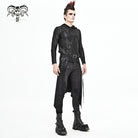 Men's Gothic Punk Irregular Buckle Black Skirt