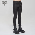 DEVIL FASHION Men's Gothic Slim Fitted Metal Star Pants