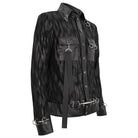 DEVIL FASHION Men's Gothic Splice Ribbed Jacket