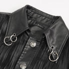DEVIL FASHION Men's Gothic Splice Ribbed Jacket