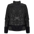 DEVIL FASHION Men's Gothic Stand Collar Buckle Splice Jacket