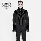 Men's Gothic Stand Collar Cross Zip Tailcoats