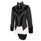 Men's Gothic Stand Collar Cross Zip Tailcoats