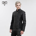 DEVIL FASHION Herren Gothic-Jacke im Used-Look mit Stehkragen