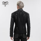 DEVIL FASHION Herren Gothic-Jacke im Used-Look mit Stehkragen