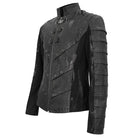 DEVIL FASHION Herren Gothic-Jacke im Used-Look mit Stehkragen