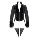 Men's Gothic Stand Collar Strappy Velet Tailcoats