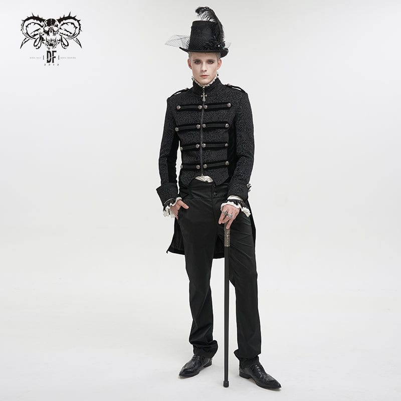 DEVIL FASHION Men's Gothic Strappy High-waisted Pants