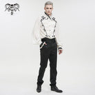 DEVIL FASHION Herren Gothic Riemchenhose mit hoher Taille