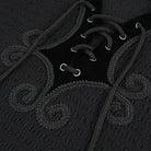 DEVIL FASHION Herren Gothic-Hemd mit Riemchen und Puffärmeln