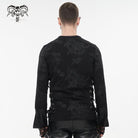 DEVIL FASHION Men's Gothic Strappy Spider Web Printed Shirt