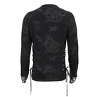 DEVIL FASHION Men's Gothic Strappy Spider Web Printed Shirt
