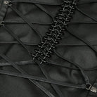 DEVIL FASHION Men's Gothic Strappy Stand Collar Faux Leather Waistcoat