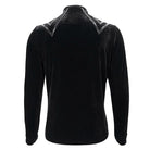 DEVIL FASHION Herrenhemd mit Gothic-Streifen und Spleiß-Samt