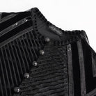 DEVIL FASHION Herrenhemd mit Gothic-Streifen und Spleiß-Samt