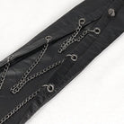 DEVIL FASHION Men's Gothic Studded Faux Leather Necktie