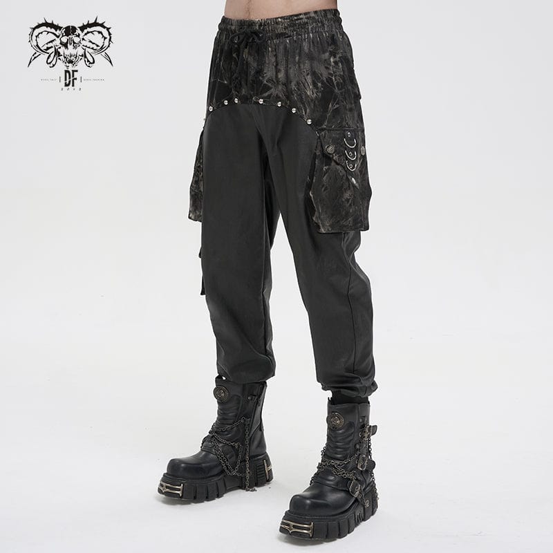 DEVIL FASHION Herren Gothic Batik-Jogginghose