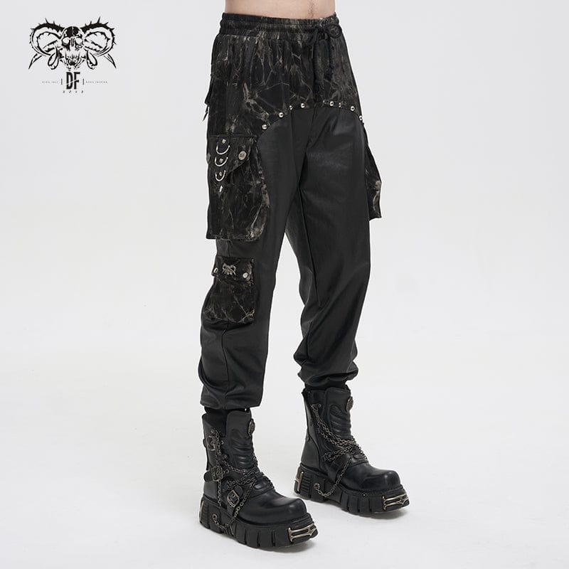 DEVIL FASHION Herren Gothic Batik-Jogginghose