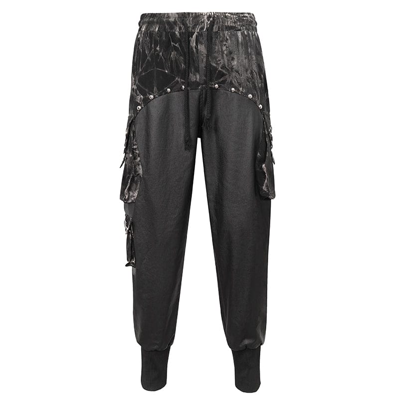 DEVIL FASHION Herren Gothic Batik-Jogginghose