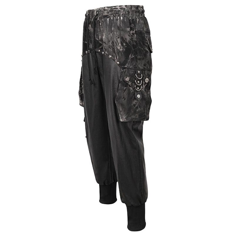 DEVIL FASHION Herren Gothic Batik-Jogginghose