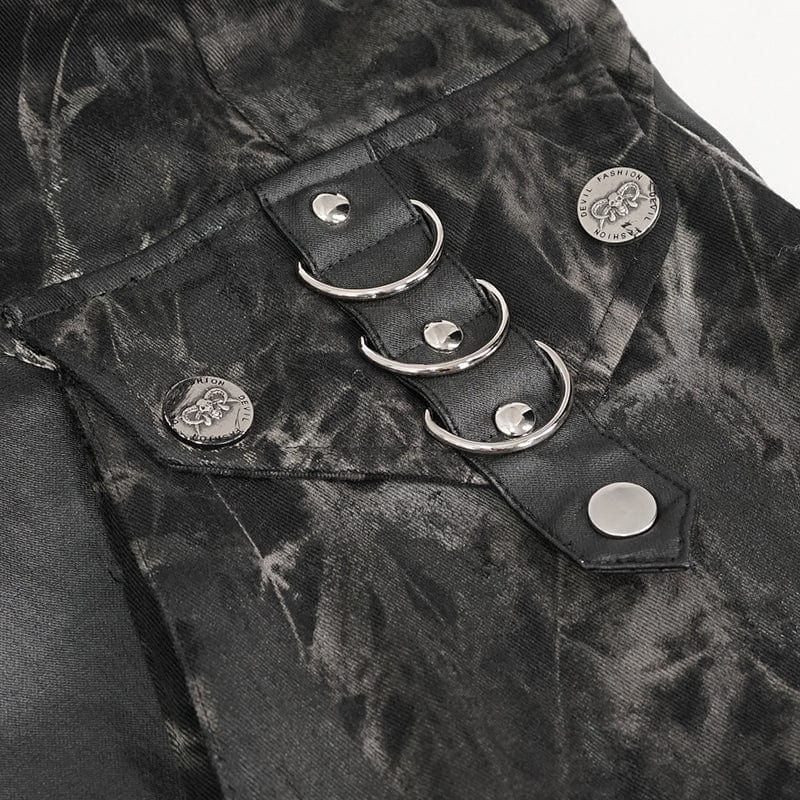 DEVIL FASHION Herren Gothic Batik-Jogginghose